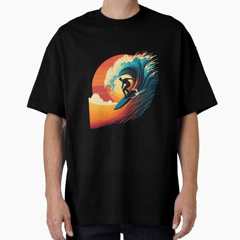 Surfing illustration by Printverse Studio T-Shirts, Hoodie, Sweatshirt | BlankRebels.com (Image 1)