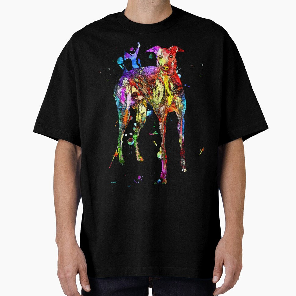 Greyhound Black Grunge by Daniel Janda T-Shirts, Hoodie, Sweatshirt | BlankRebels.com (Image 1)
