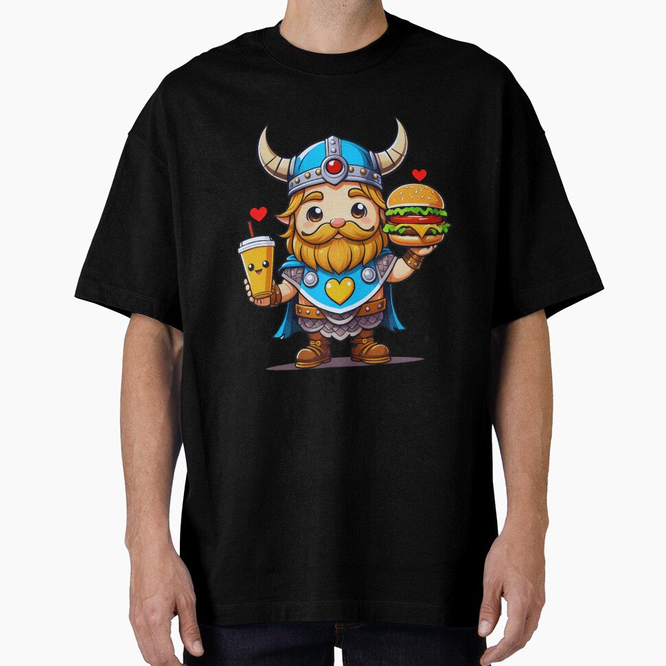 Viking Burger Lover, Kawaii Burger by saloui T-Shirts, Hoodie, Sweatshirt | BlankRebels.com (Image 1)