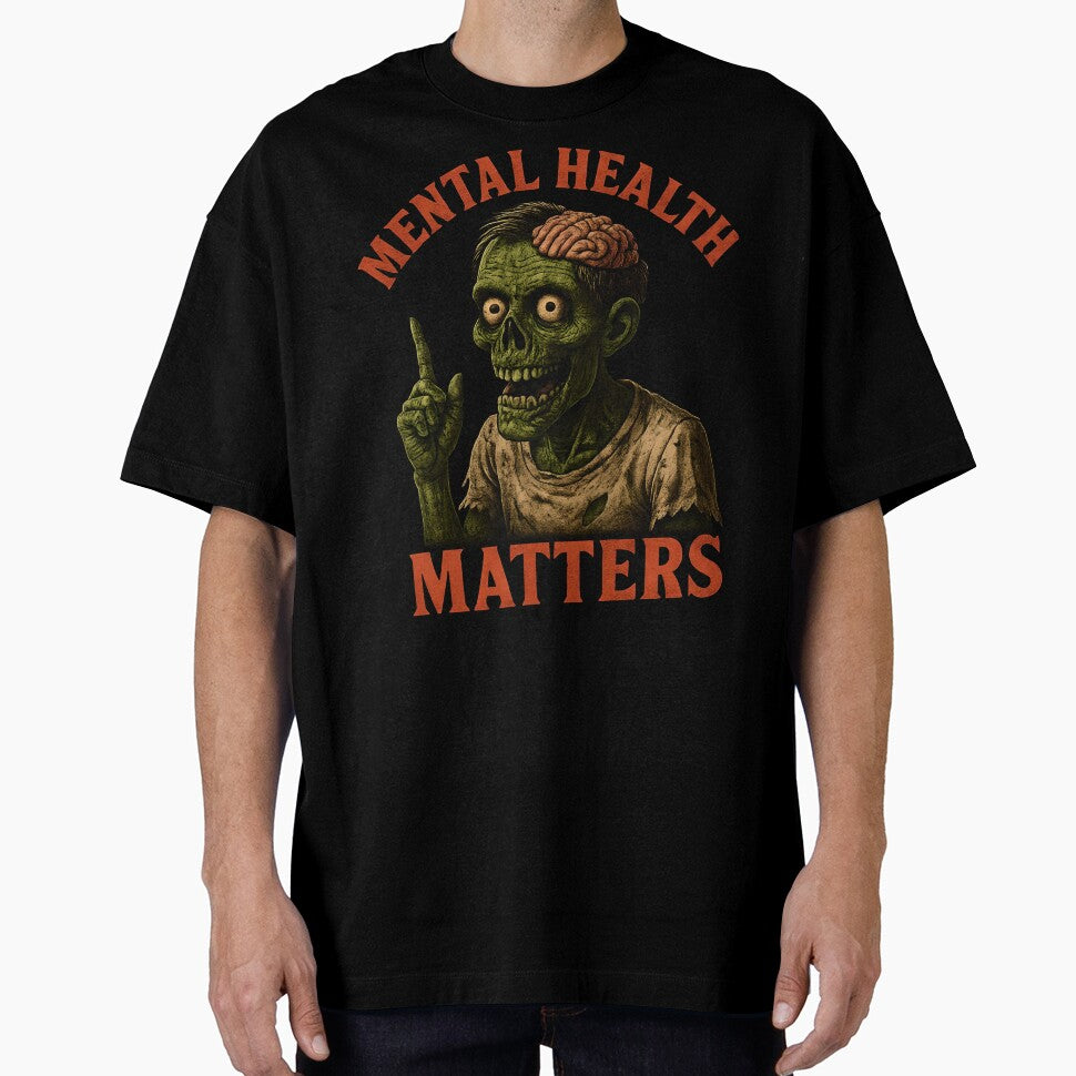 Zombie - Mental Health Matters by NightTimeJ T-Shirts, Hoodie, Sweatshirt | BlankRebels.com (Image 1)