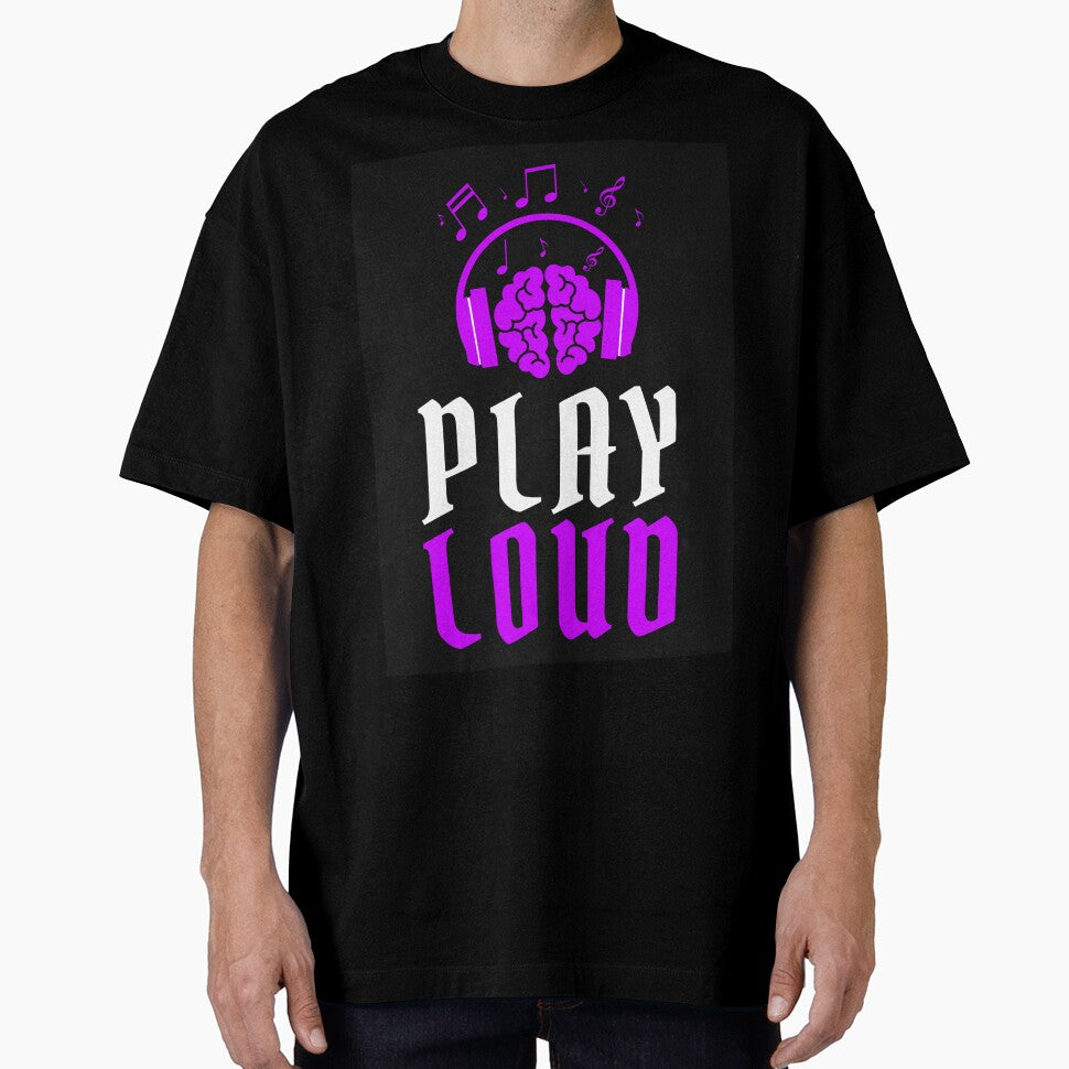 Play Loud Quote Purple Graphic by MotionWaves T-Shirts, Hoodie, Sweatshirt | BlankRebels.com (Image 1)