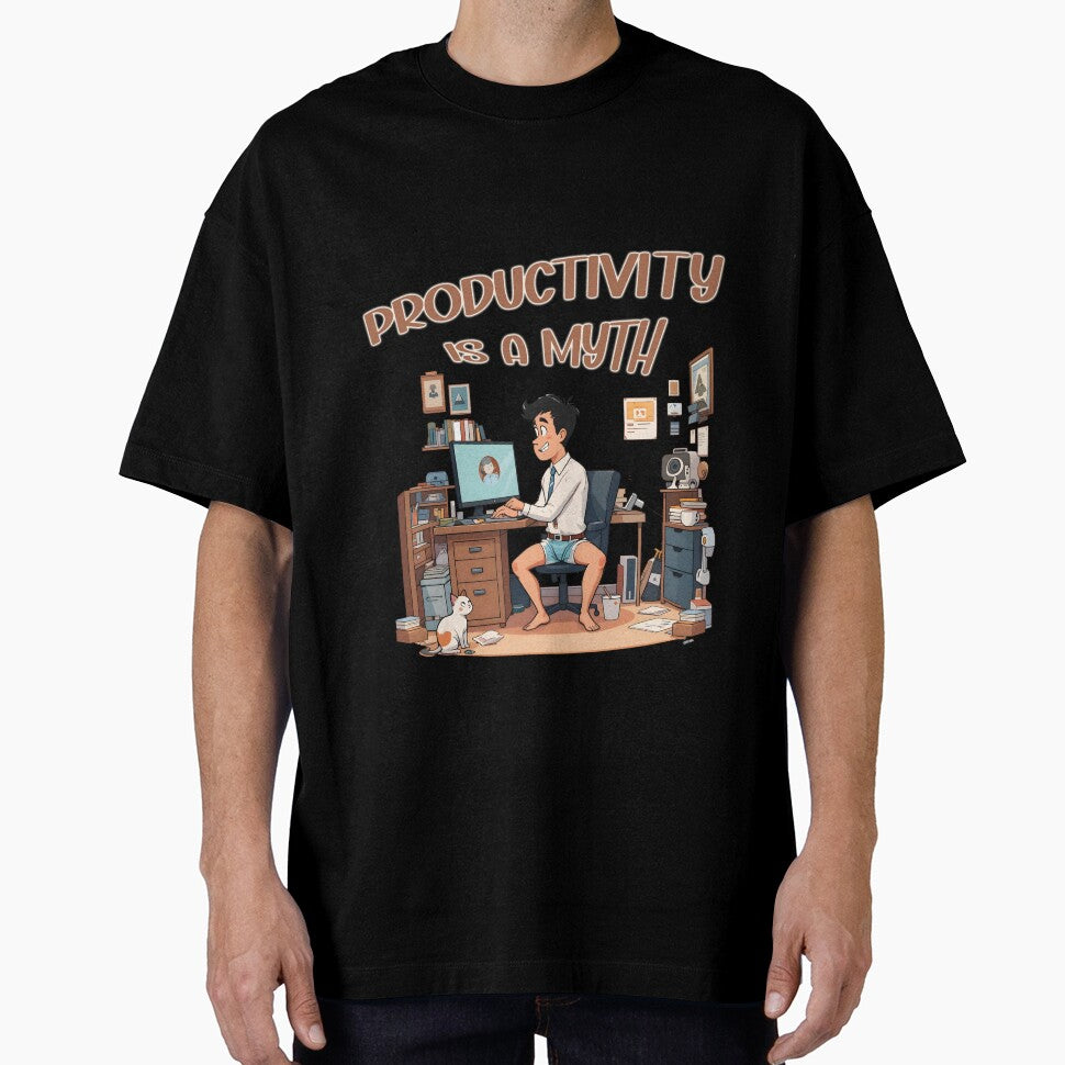 Productivity Is a Myth Home Office Edition by narco075 T-Shirts, Hoodie, Sweatshirt | BlankRebels.com (Image 1)