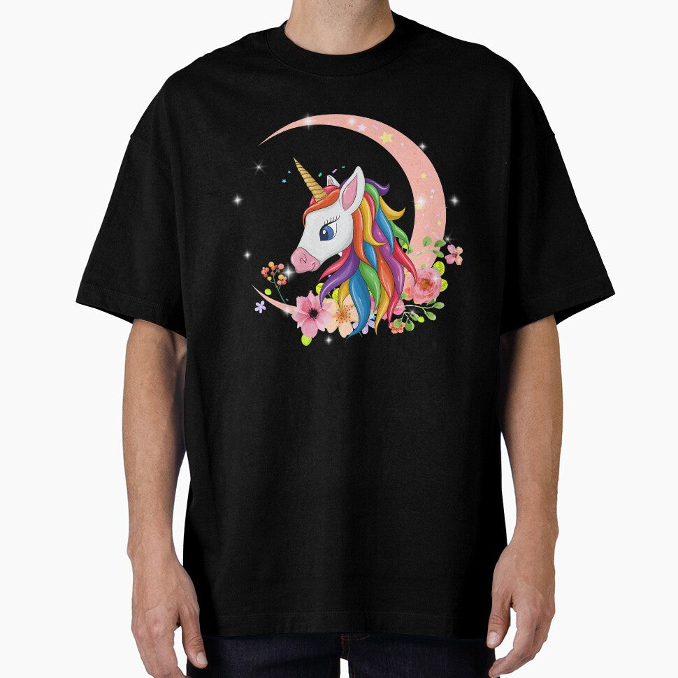 Floral Rainbow Hair Unicorn Face by evaspark T-Shirts, Hoodie, Sweatshirt | BlankRebels.com (Image 1)