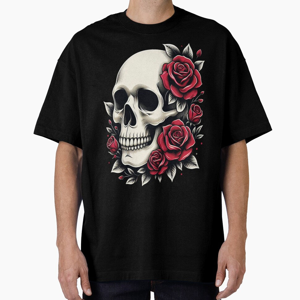 Red Roses Skull by Topmaxdesign T-Shirts, Hoodie, Sweatshirt | BlankRebels.com (Image 1)