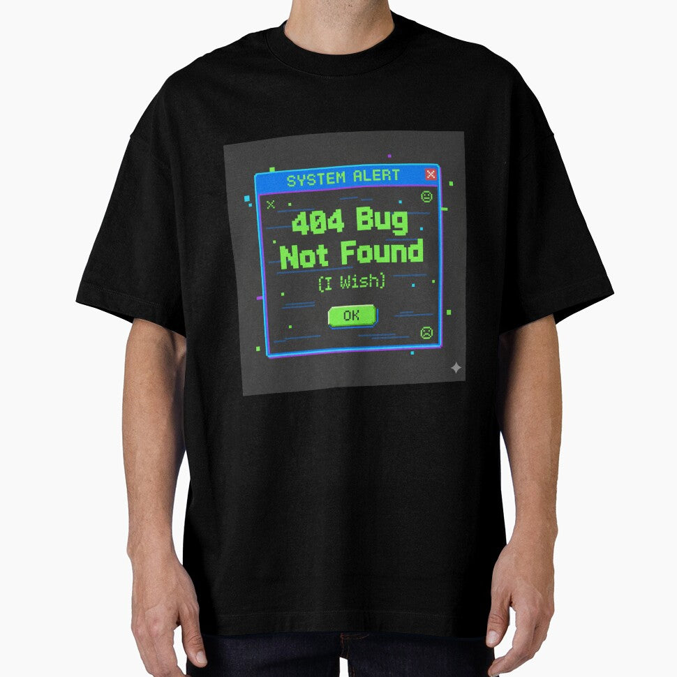 404 Bug Not Found – Funny Coding & Gamer Error Message by GlitchGameStudio T-Shirts, Hoodie, Sweatshirt (Image 1)