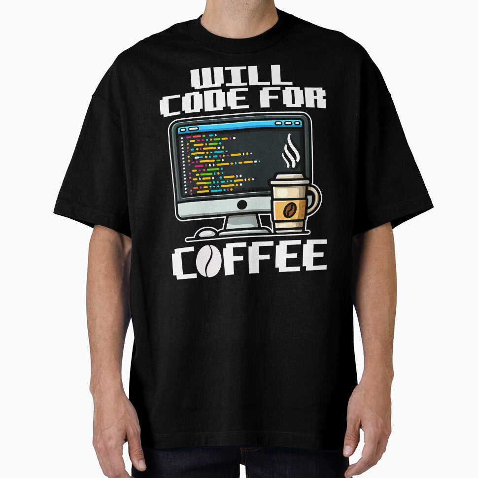 WILL CODE FOR COFFEE - CODING GIFT by KEF Custom T-Shirts, Hoodie, Sweatshirt | BlankRebels.com (Image 1)