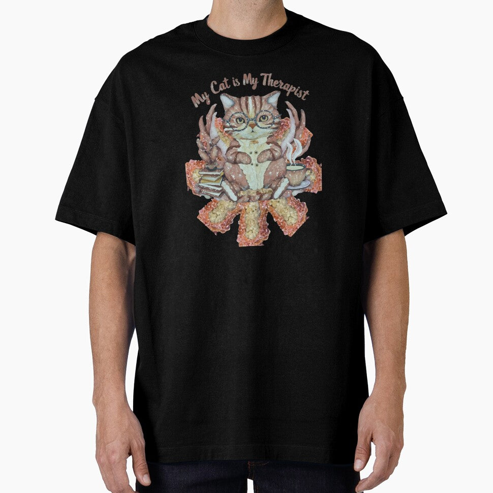 My Cat is My Therapist with Vanadinite by ArtDesignTp T-Shirts, Hoodie, Sweatshirt | BlankRebels.com (Image 1)