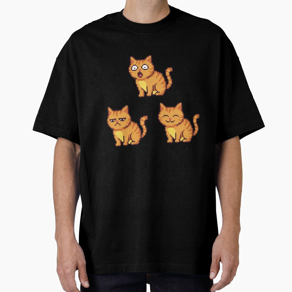 Pixel Cats Cute Retro Cat Expressions T-Shirts, Hoodie, Sweatshirt