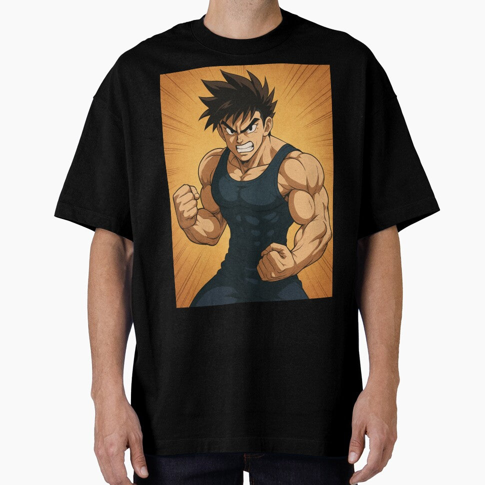 Angry Muscular Anime Warrior – Intense Action Character Art | Powerful Anime Fighter Illustration by StoryG