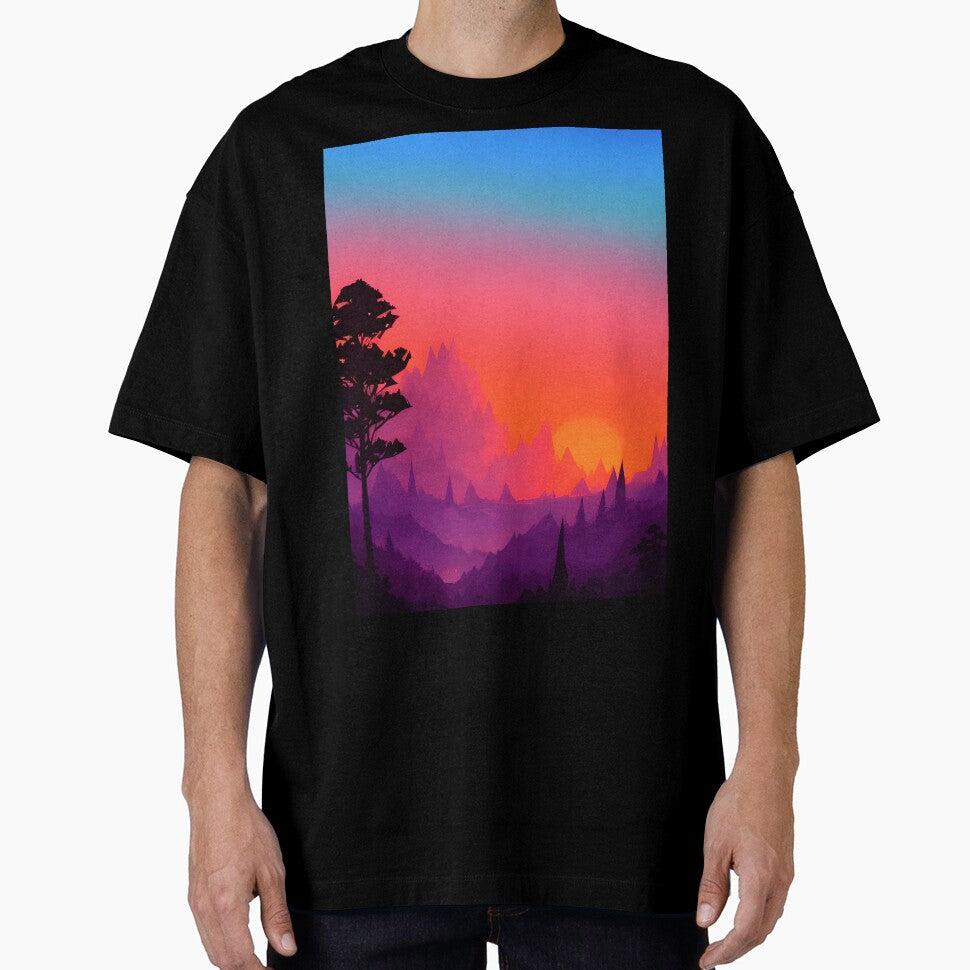 Minimalist Landscape Mountain Trees Prints: A Unique and Eye-catching Addition to Your Home by supeart... (Image 1)