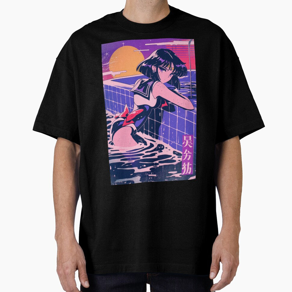 Sailor Saturn Retro wave Pool day by AnimeArsenalPrints T-Shirts, Hoodie, Sweatshirt | BlankRebels.com (Image 1)