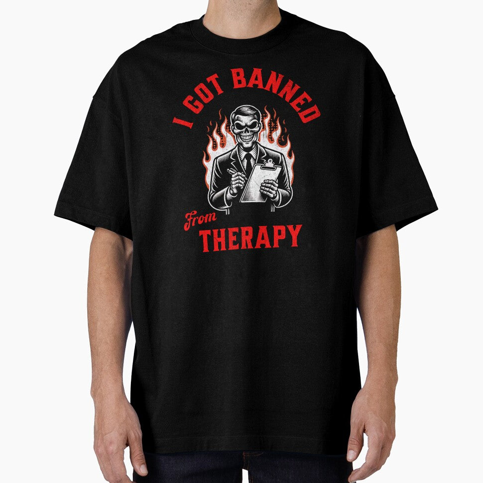 Banned From Therapy Skeleton Club by DarkSenseDesign T-Shirts, Hoodie, Sweatshirt | BlankRebels.com (Image 1)