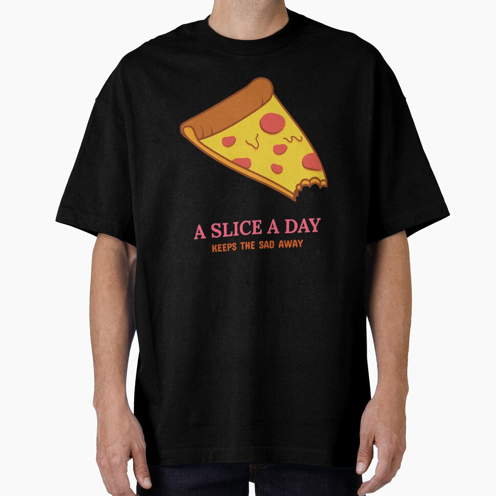 A Slice a Day Keeps The Sad Away - Pizza Day by ManiaTeec T-Shirts, Hoodie, Sweatshirt | BlankRebels.com (Image 1)