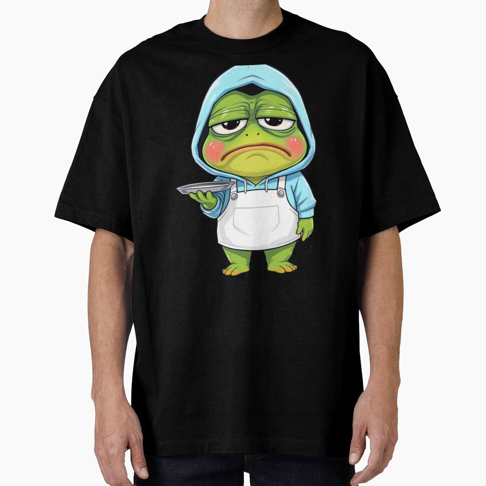 Tired Service Worker Frog | Funny Chibi Frog Job Burnout by ColorSplash123