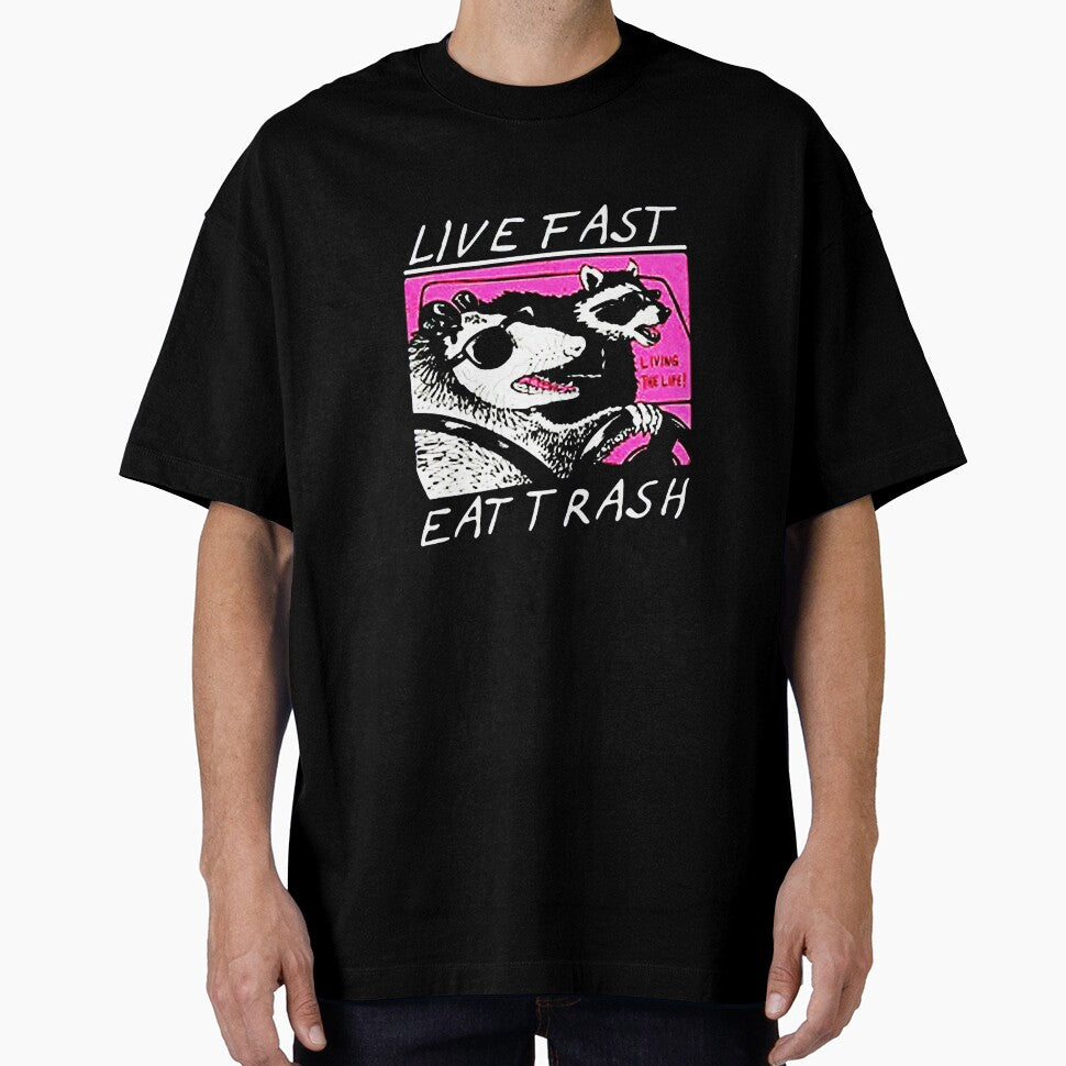 Live Fast Eat Trash Racoon by adamjevo T-Shirts, Hoodie, Sweatshirt | BlankRebels.com (Image 1)