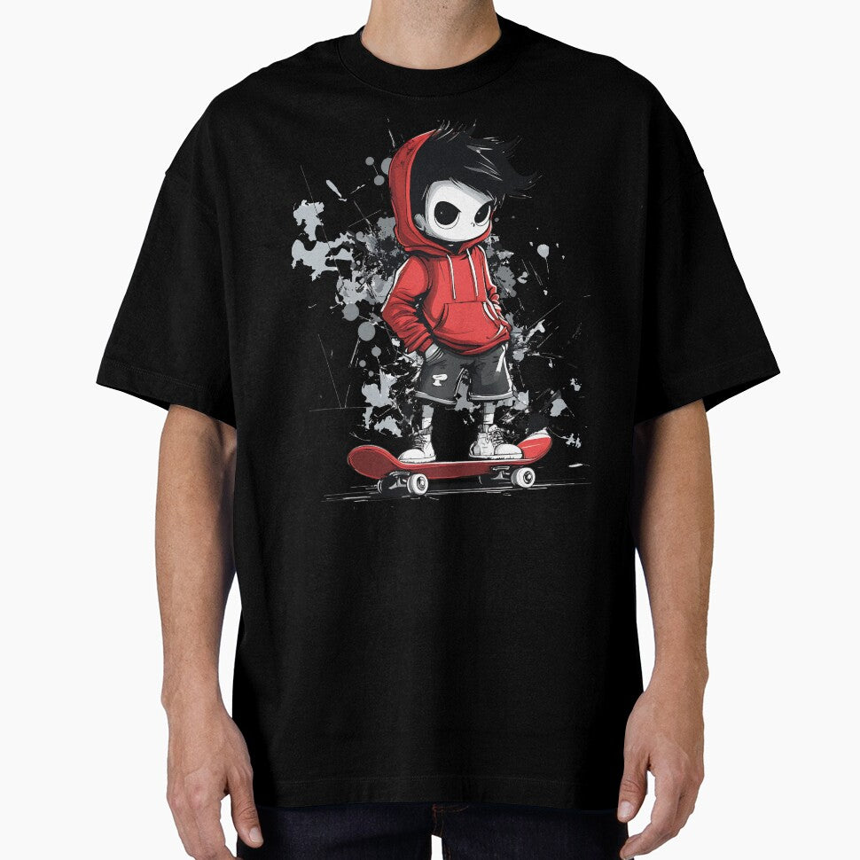 Cool Skater Boy Graphic T-Shirt, Urban Street Style Trendy Skater Culture Youthful Skater Design by Aagnyes... (Image 1)