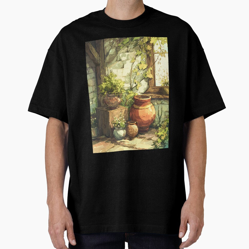 Earthy Cottagecore Ceramic Pots Art by bapupa T-Shirts, Hoodie, Sweatshirt | BlankRebels.com (Image 1)