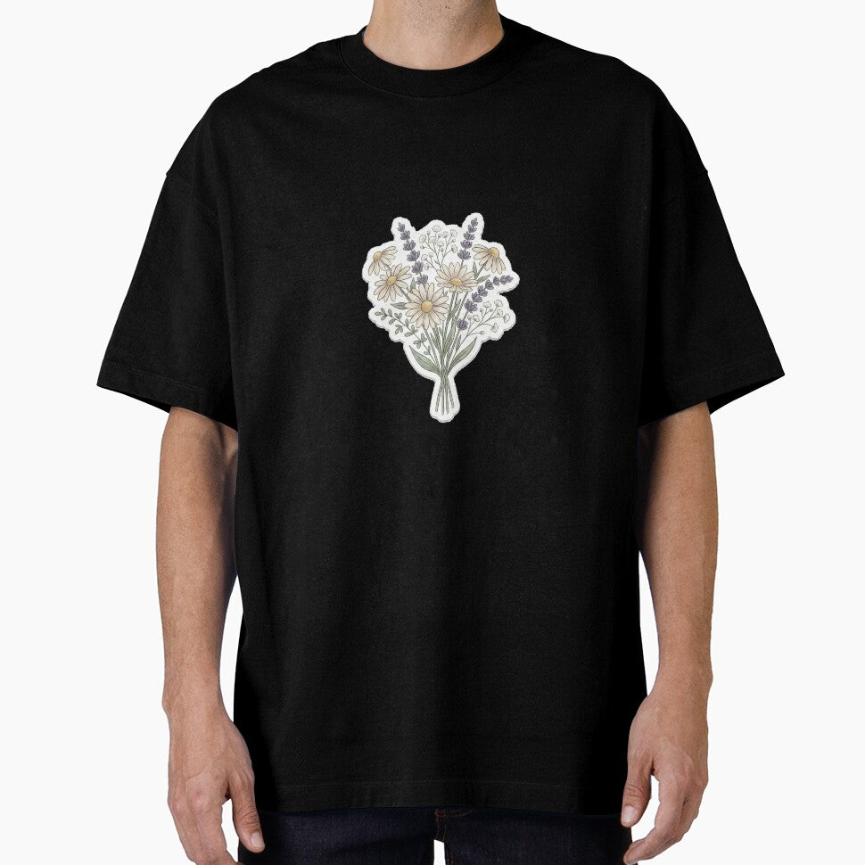 Wicker Bouquet Flowers – Cute Nature Aesthetic, Fairy Forest, Whimsical Cottage Art by Designspot2020 T-Shirts,... (Image 1)
