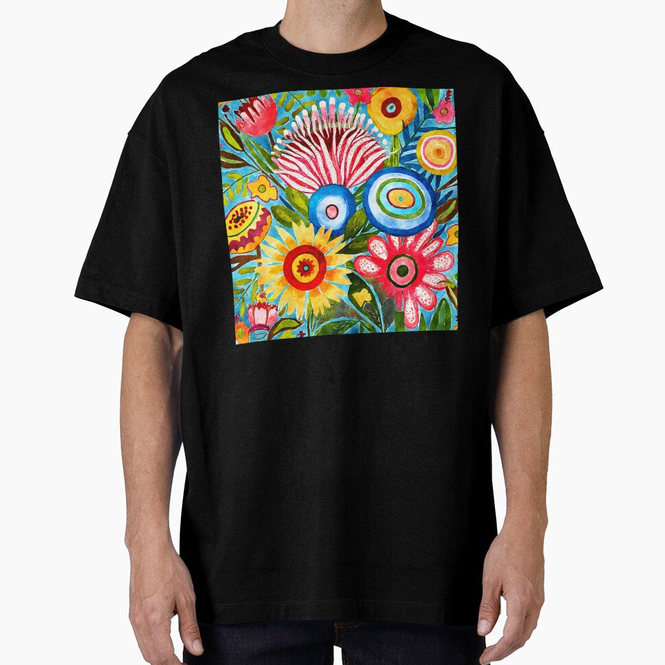 Hippie 1960's Colorful Funky Flowers Abstract Art Designs by DEC02 T-Shirts, Hoodie, Sweatshirt | BlankRebels.com (Image 1)