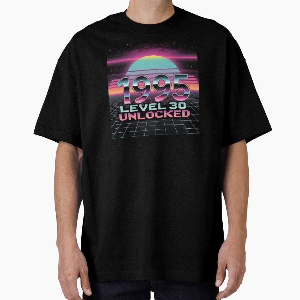 Vaporwave Aesthetic 30 Year Milestone Born 1995 by Blok45 T-Shirts, Hoodie, Sweatshirt | BlankRebels.com (Image 1)