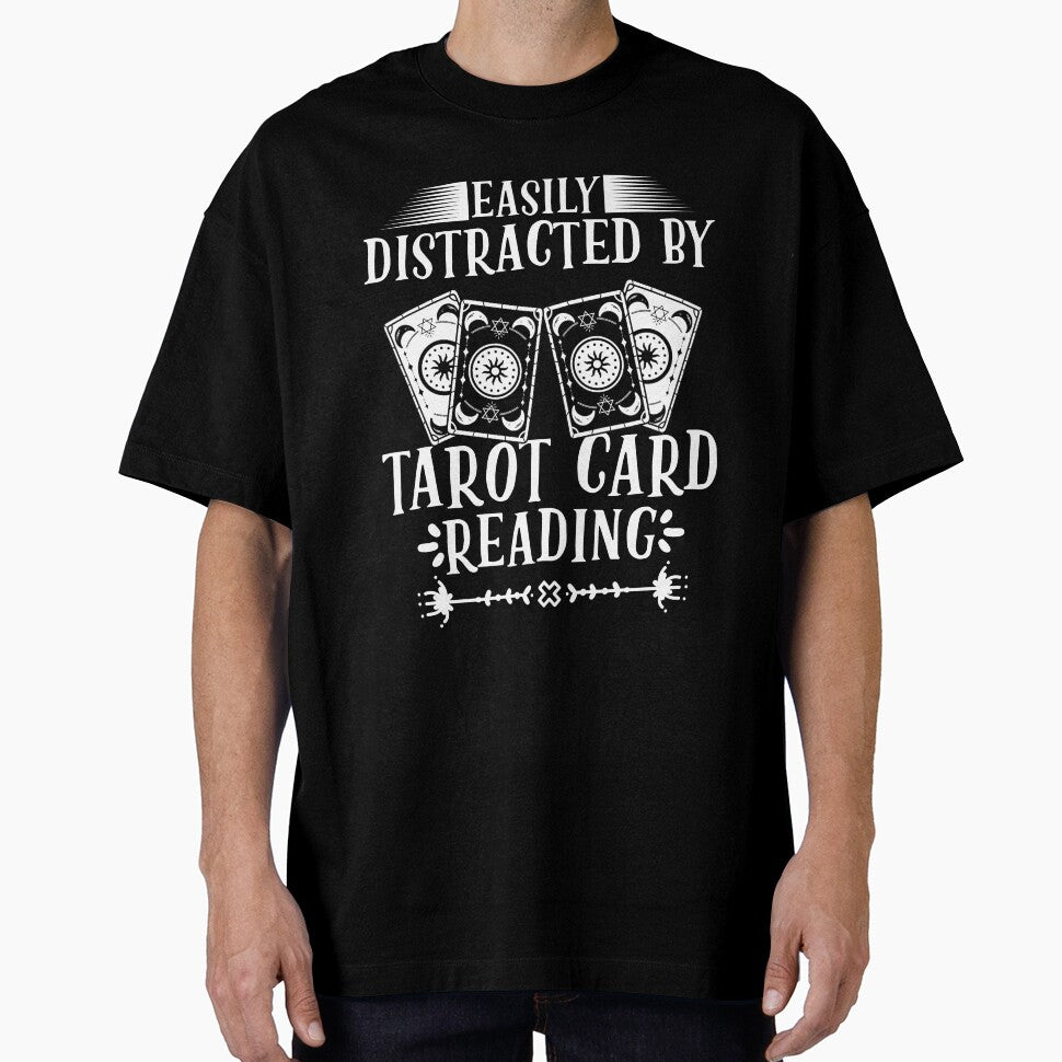 Easily Distracted By Funny Tarot Card Reading Cartomancy Fan by Nessshirts T-Shirts, Hoodie, Sweatshirt (Image 1)