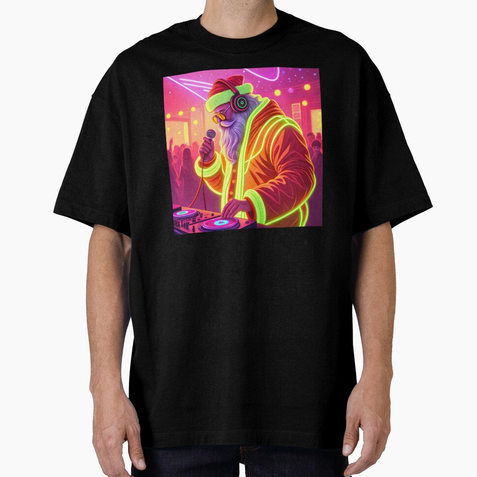 Night party with DJ Santa by AhArtMe T-Shirts, Hoodie, Sweatshirt | BlankRebels.com (Image 1)