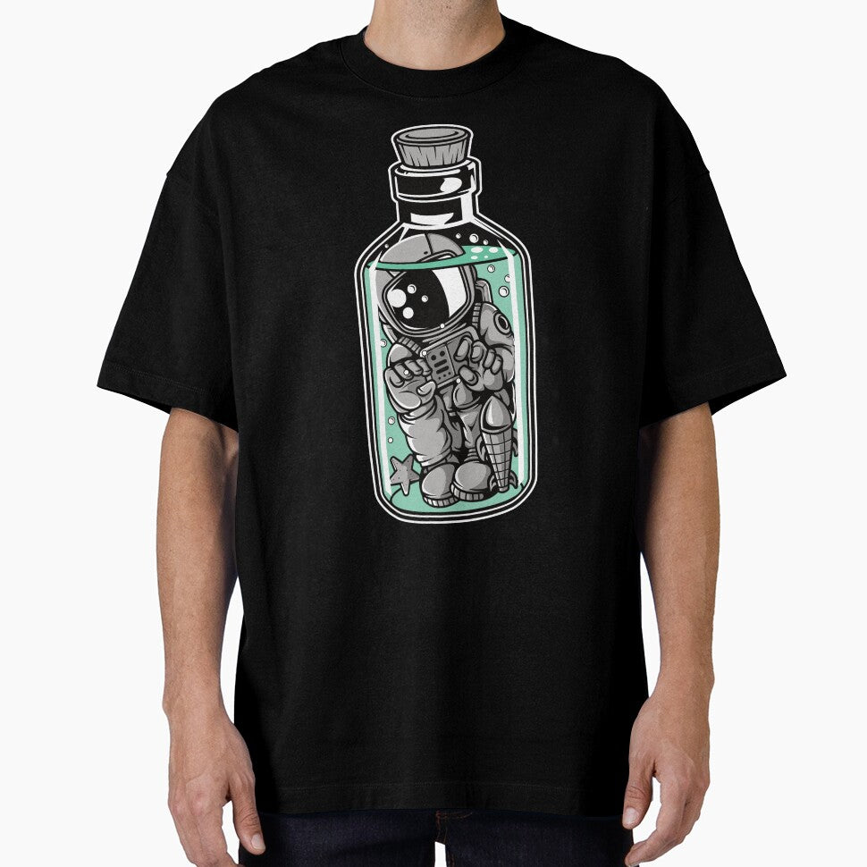 Astronaut in Bottle - Funny Outer Space Lovers by Desteroids T-Shirts, Hoodie, Sweatshirt | BlankRebels.com (Image 1)