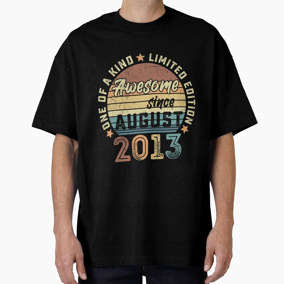 Awesome Since August 2013 9th Birthday Gift 9 Years Old Boy by timelymetaphor4 T-Shirts, Hoodie, Sweatshirt (Image 1)