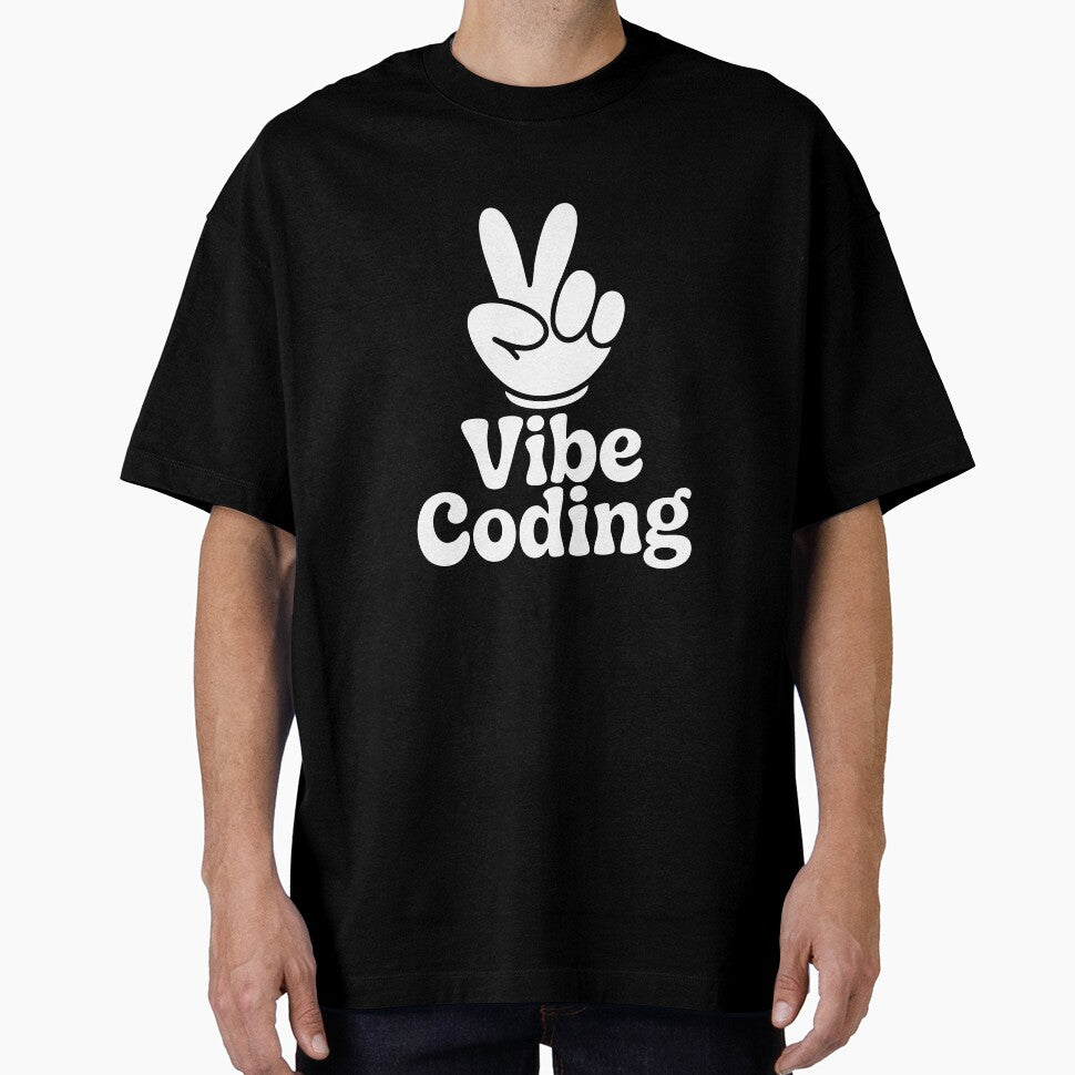 Vibe Coding Coder Peace Sign Funny Programmer AI Developer Gift by w1ckerman T-Shirts, Hoodie, Sweatshirt (Image 1)