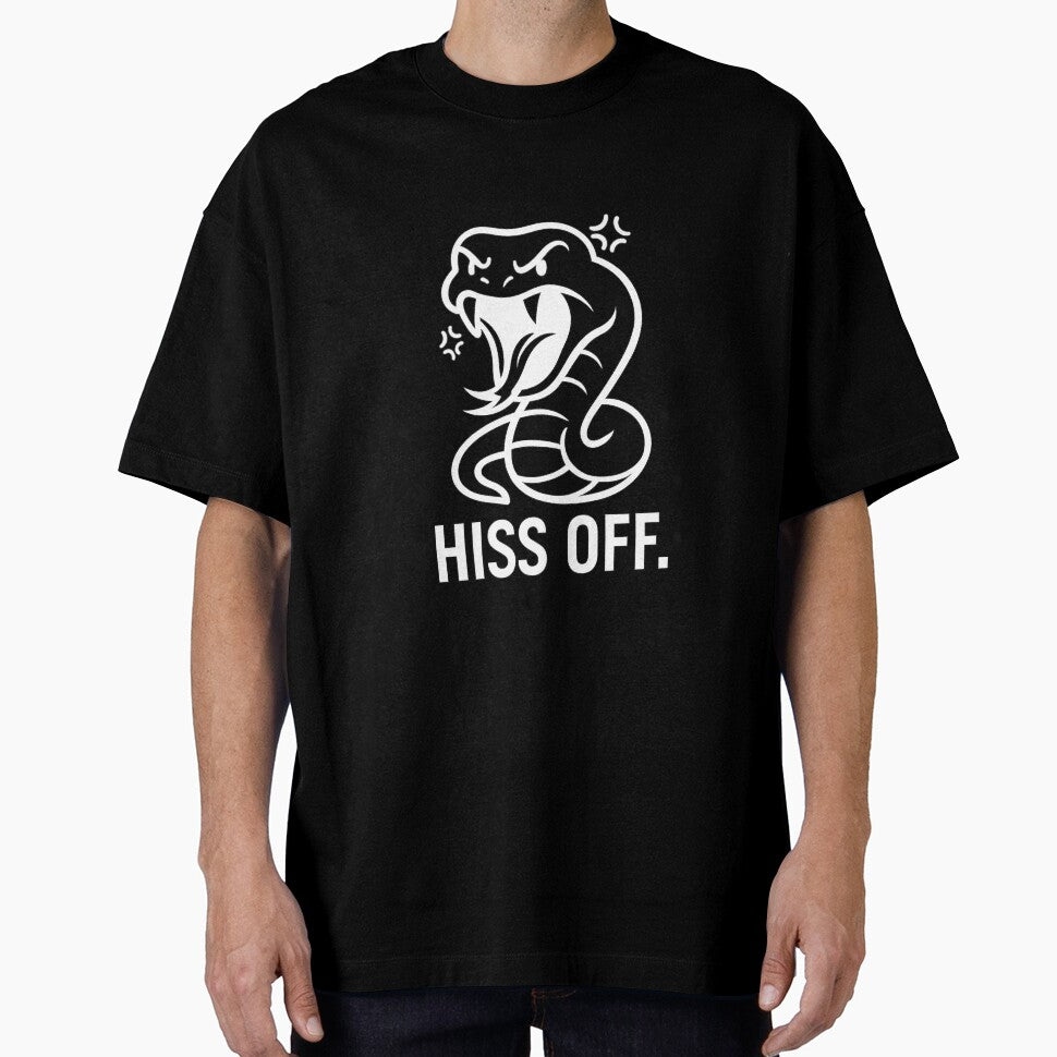 Angry Snake "HISS OFF" Funny White Typography Hoodie & T-Shirt Design by Uduppukadai Sweatshirt | BlankRebels.com (Image 1)