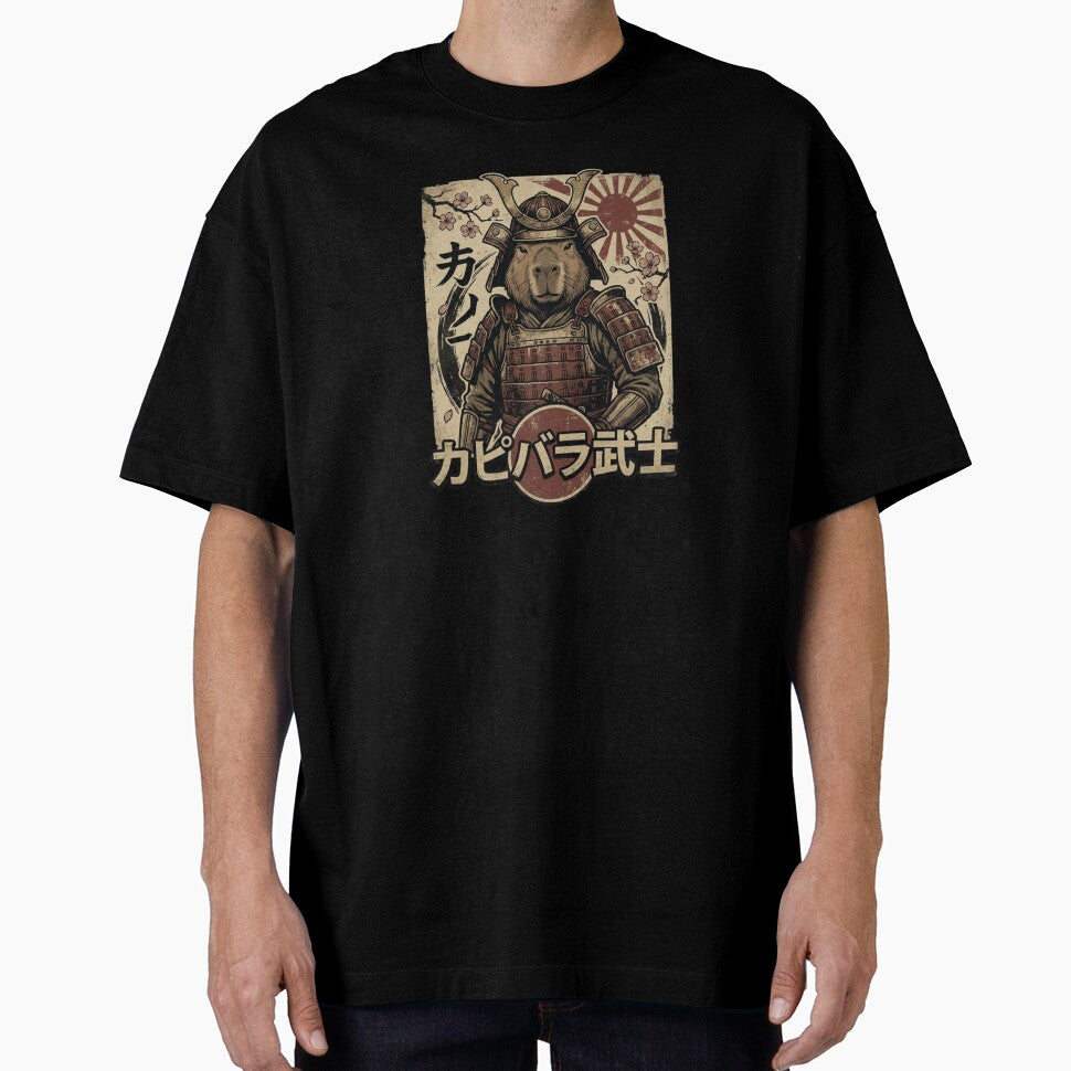 Capybara Samurai Vintage Japanese Art – Retro Bushido Warrior Animal Design by thernaX T-Shirts, Hoodie, Sweatshirt (Image 1)
