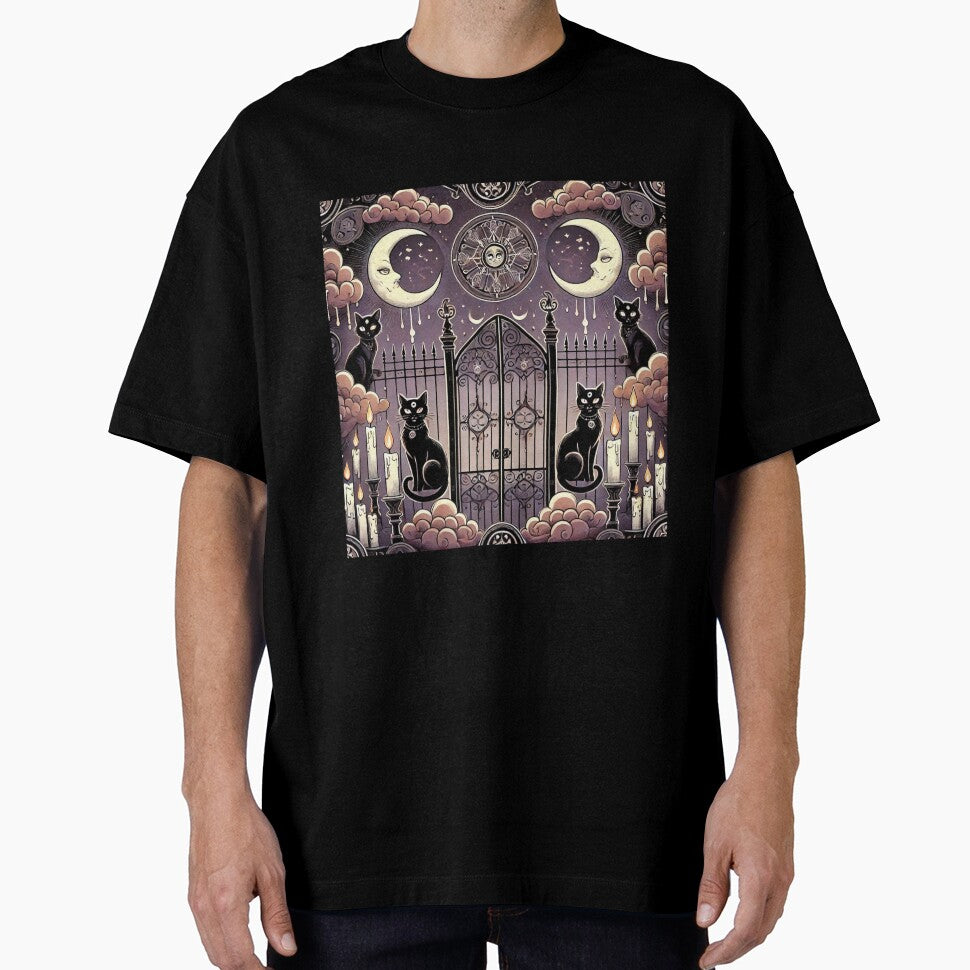 Gothic Black Cat by Planetporridge T-Shirts, Hoodie, Sweatshirt | BlankRebels.com (Image 1)