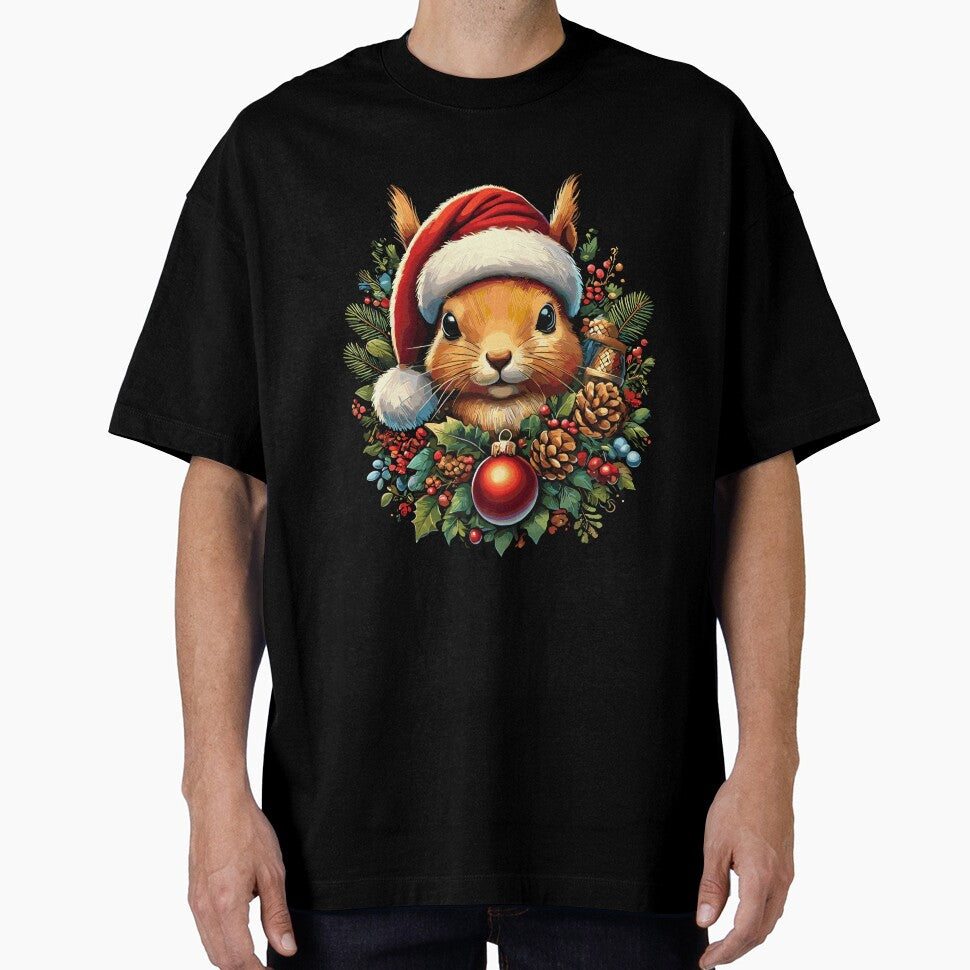 Christmas Squirrel With Hat And Ball by LuminOrb T-Shirts, Hoodie, Sweatshirt | BlankRebels.com (Image 1)