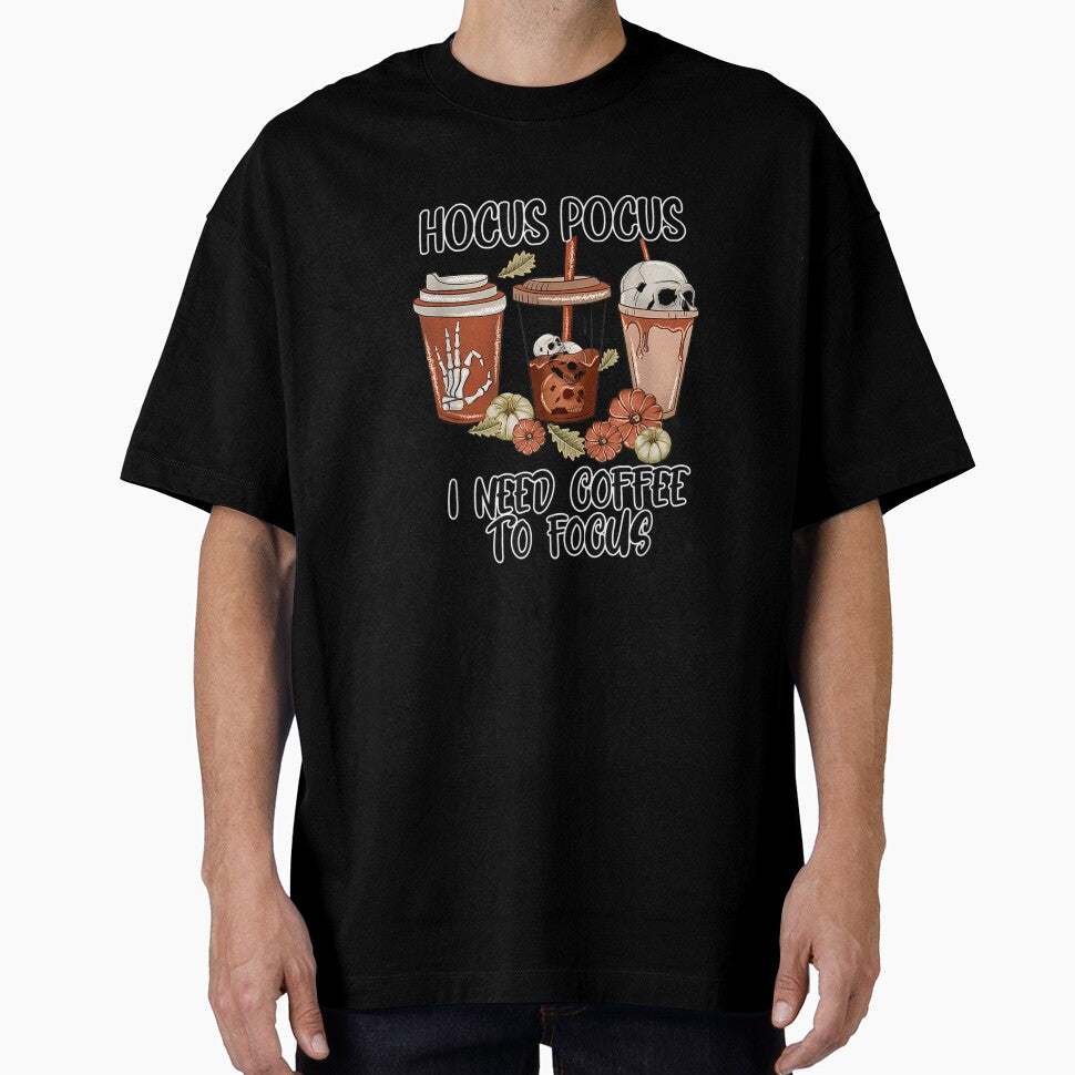 Hocus Pocus I Need Coffee to Focus Halloween Teacher Women by Jonahjimenez T-Shirts, Hoodie, Sweatshirt (Image 1)