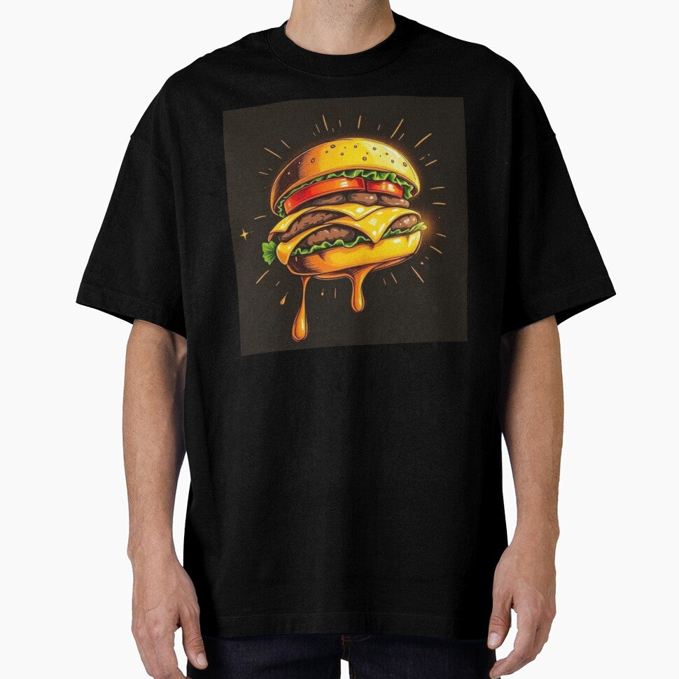 Tasty Burger  Cartoon Style Artwork by NivyasArtistry T-Shirts, Hoodie, Sweatshirt | BlankRebels.com (Image 1)