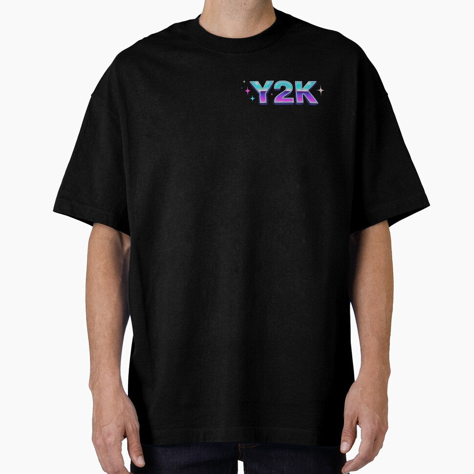 Y2K Neon Chrome Typography – Retro 2000s Text T-Shirts, Hoodie, Sweatshirt