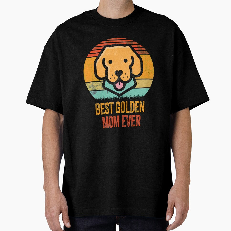 Best Golden Retriever Mom Ever Vintage Distressed Gift by Guarddogdrive T-Shirts, Hoodie, Sweatshirt (Image 1)