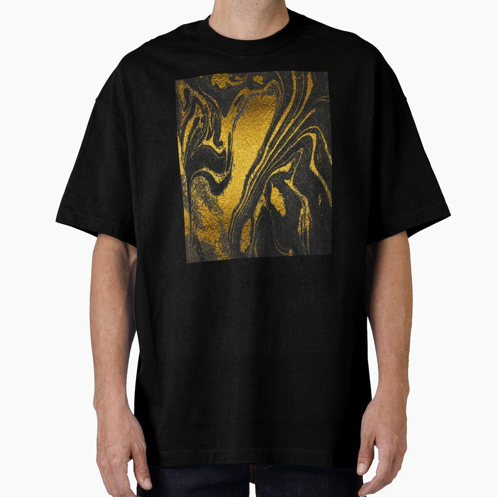 black and gold marble pattern by virilamissa T-Shirts, Hoodie, Sweatshirt | BlankRebels.com (Image 1)