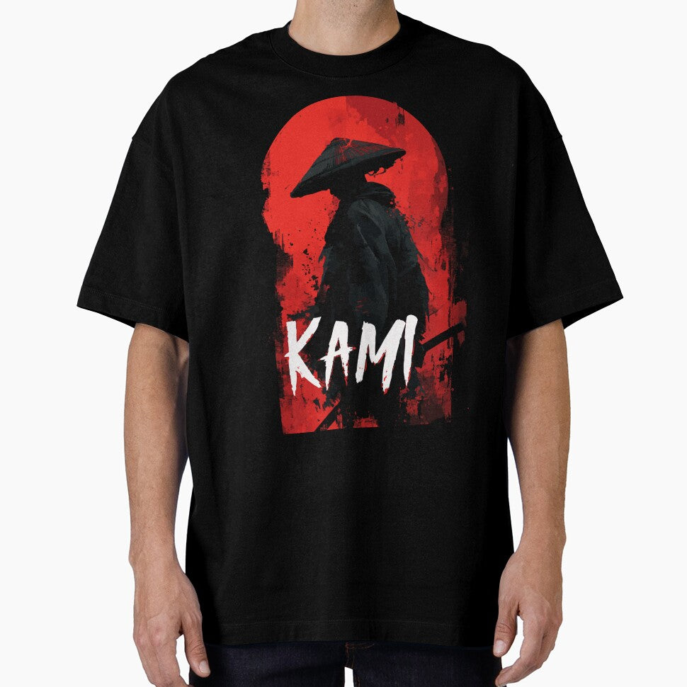 Kami silhouette in red contrast by drizzd T-Shirts, Hoodie, Sweatshirt | BlankRebels.com (Image 1)
