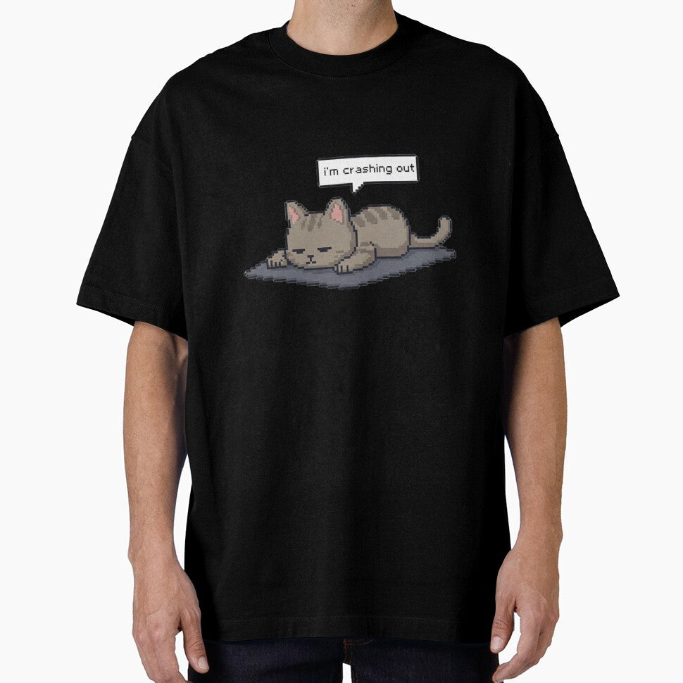 I’m Crashing Out Pixel Cat by TinyJoy Studio T-Shirts, Hoodie, Sweatshirt | BlankRebels.com (Image 1)