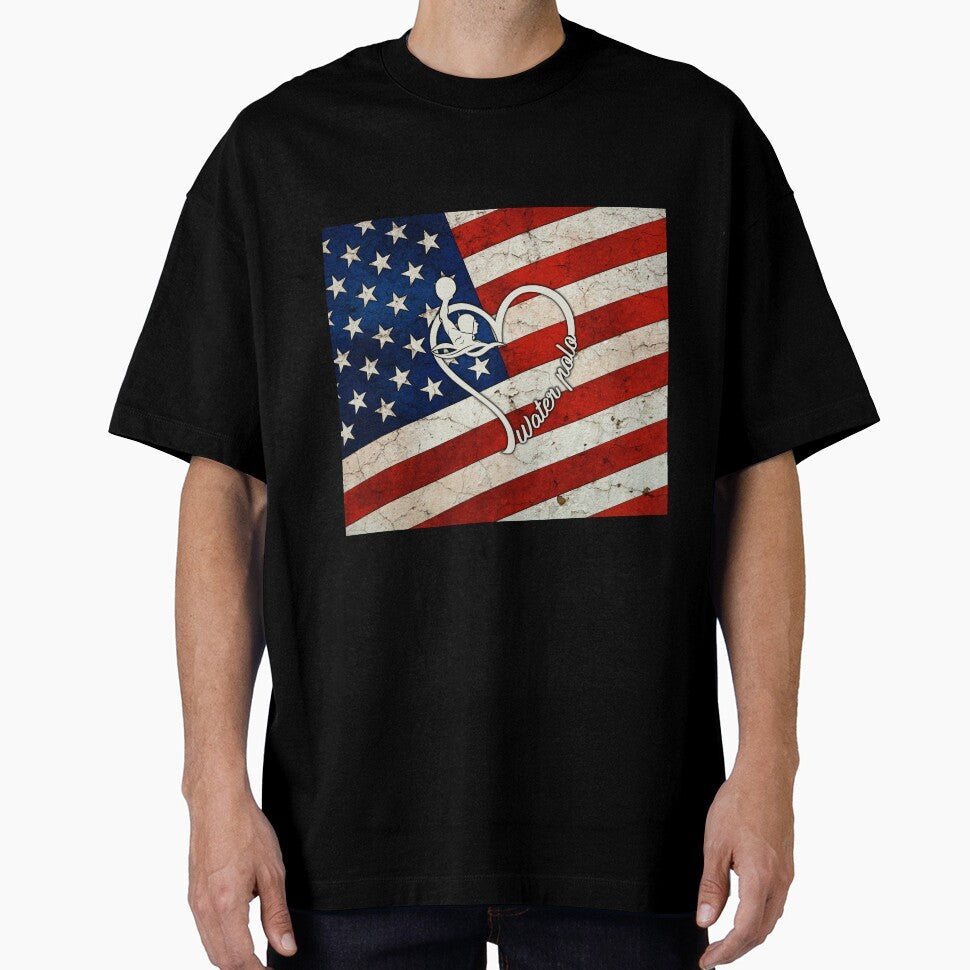 Water Polo American Flag Retro Art by SweetThreads79 T-Shirts, Hoodie, Sweatshirt | BlankRebels.com (Image 1)