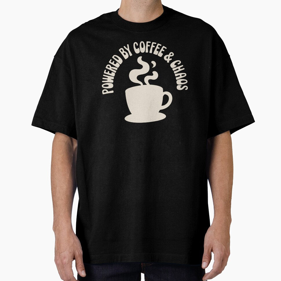 Coffee Mom – Powered By Coffee and Chaos Funny Quote by Mustapha  ALAHAYANE T-Shirts, Hoodie, Sweatshirt (Image 1)