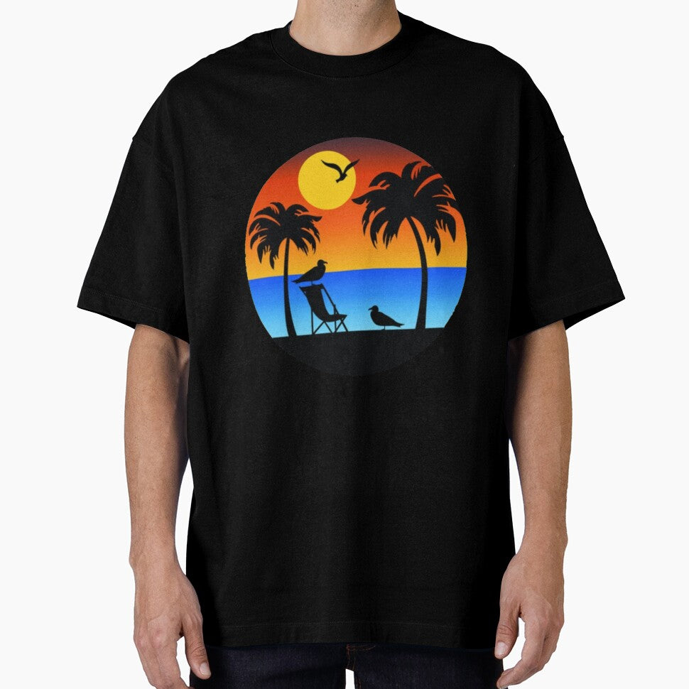 Sunset Palm Beach Tropical days by Alexandra Designer T-Shirts, Hoodie, Sweatshirt | BlankRebels.com (Image 1)