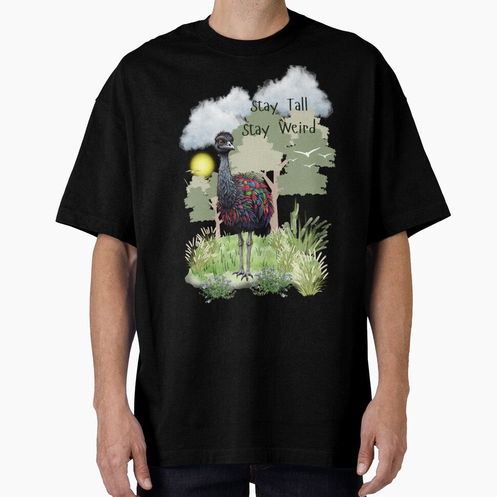 COLOURFUL EMU STAY TALL STAY WEIRD by AussieConcepts T-Shirts, Hoodie, Sweatshirt | BlankRebels.com (Image 1)