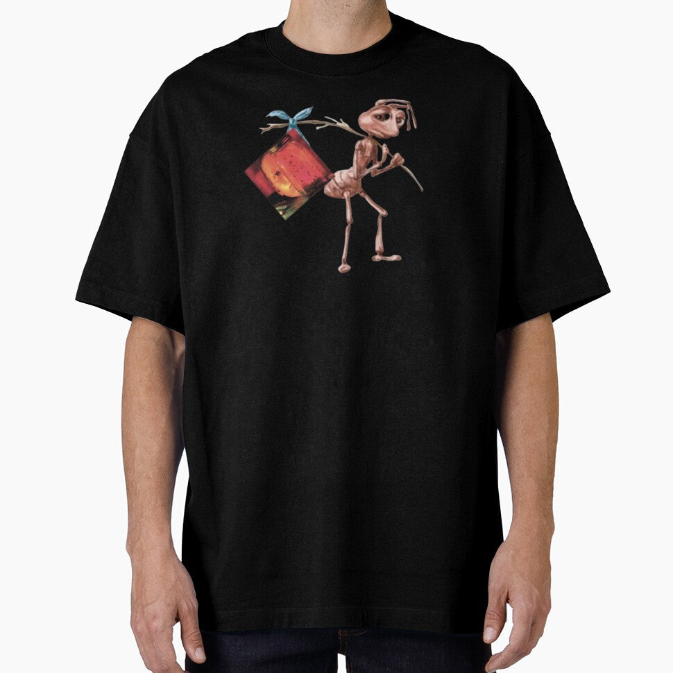 Sad Ant Carrying "Jar of Flies" – Grunge-Inspired Art by NevermindStore01 T-Shirts, Hoodie, Sweatshirt (Image 1)