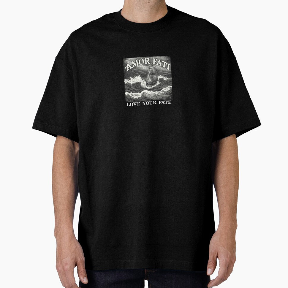 Amor Fati Love Your Fate | Stoicism Vintage Ship in Storm by VENOHA T-Shirts, Hoodie, Sweatshirt | BlankRebels.com (Image 1)