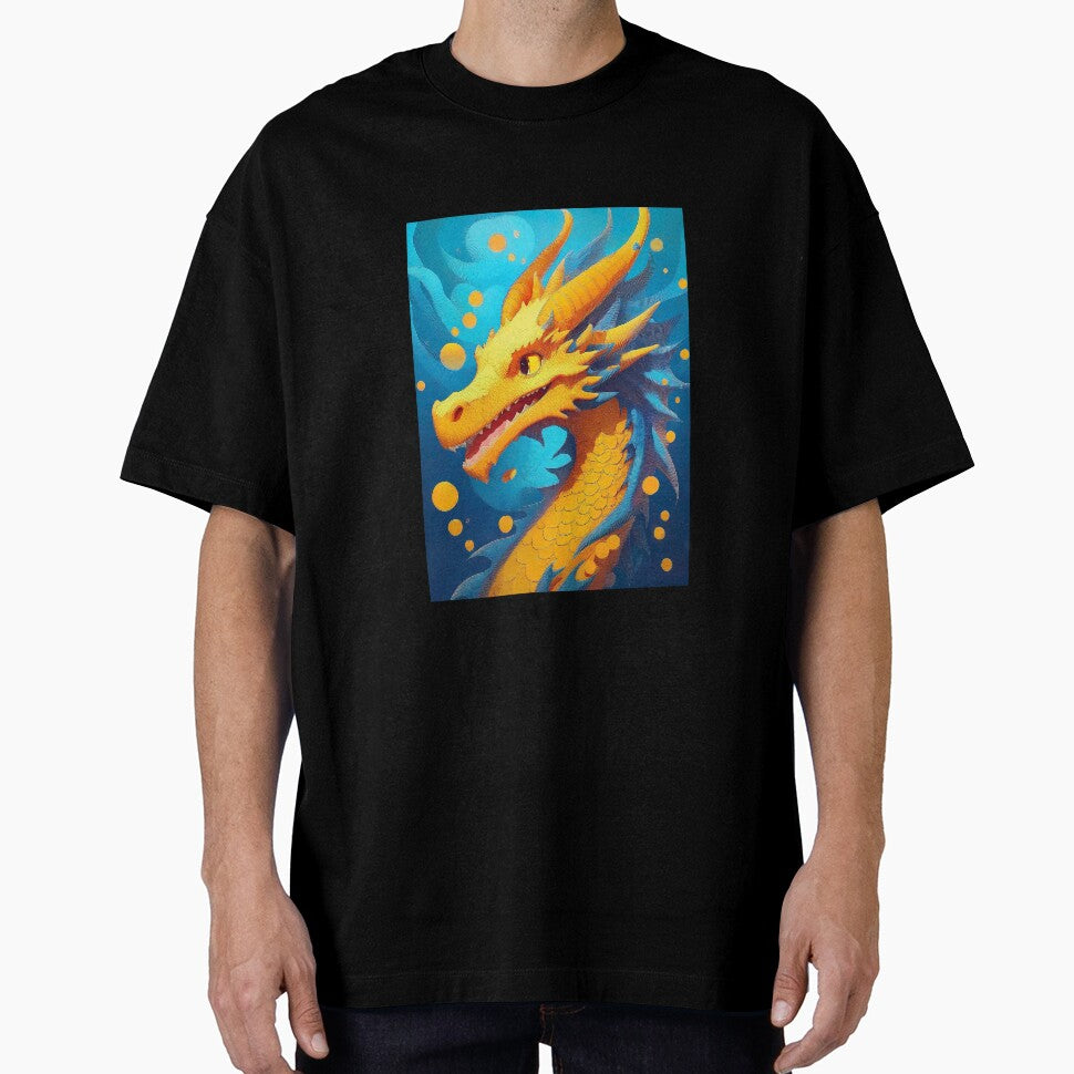 Yellow cartoon dragon. by BAR DEC T-Shirts, Hoodie, Sweatshirt | BlankRebels.com (Image 1)