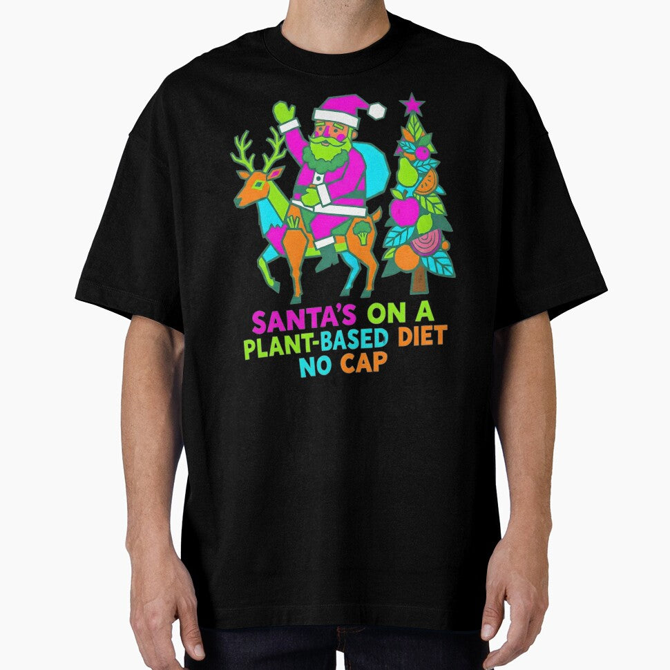 Vegan Santa Plant‑Based Christmas Vibes by AnnDesignStudio T-Shirts, Hoodie, Sweatshirt | BlankRebels.com (Image 1)