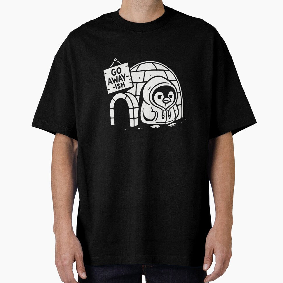 Introvert Penguin Hoodie – Go Away-ish Igloo T-Shirt by CheninaStore Sweatshirt | BlankRebels.com (Image 1)