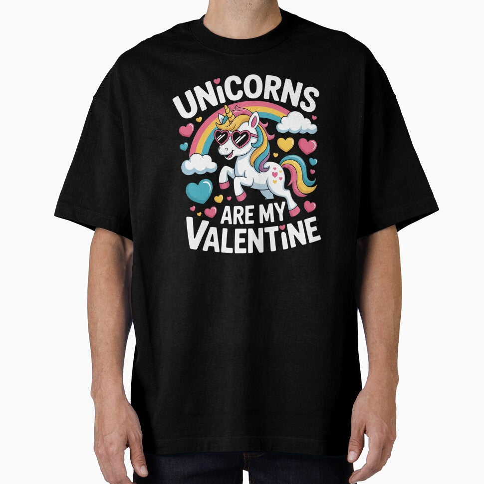 Unicorns Are My Valentine Girls Unicorn Valentines Day by yvonnickStore T-Shirts, Hoodie, Sweatshirt (Image 1)